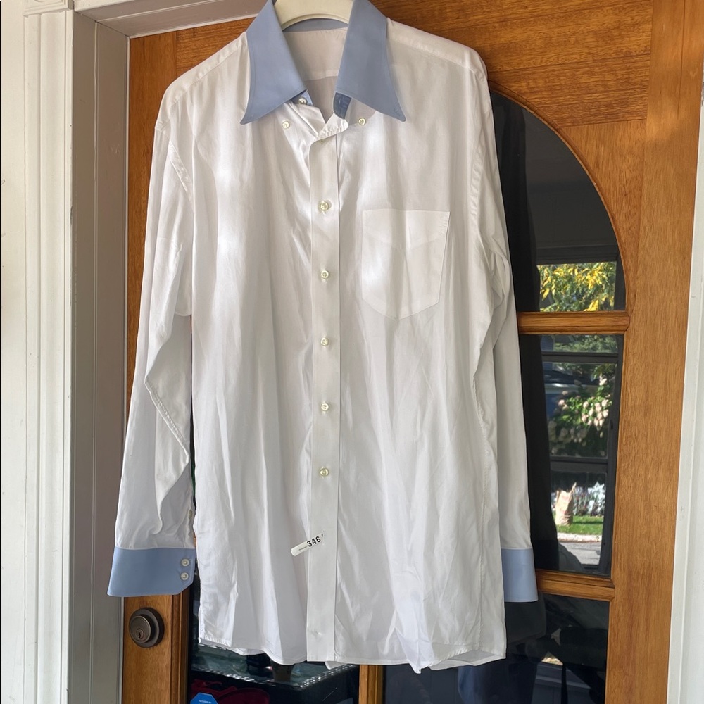 Duru’s Custom shirt size XL with button down collar 16.5 neck